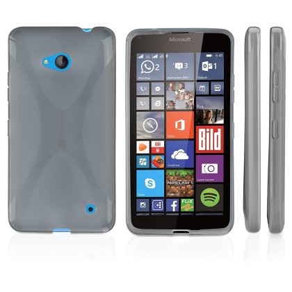 Θήκη Πλαστικό Πίσω Κάλυμμα για Nokia Lumia 640 Μαύρη Διάφανη (OE