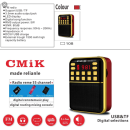 MK-108 Mini Music MP3/Fm radio Speaker with built-in MP3 player 