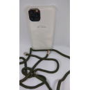 Θήκη Σιλικόνης TPU με Πράσινο Σκούρο Neck Cord για Iphone 11 Pro