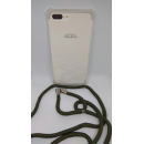 Θήκη Σιλικόνης TPU με Σκούρο Πράσινο Neck Cord για Iphone 7 Plus