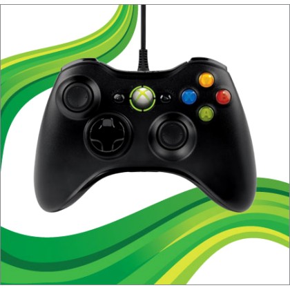 Xbox 360 ενσύρματο χειριστήριο μαύρο (OEM)