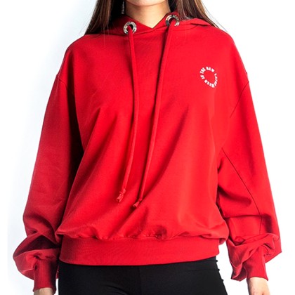 Paco & Co Wmn's Graphic Hoodie 96301 Red