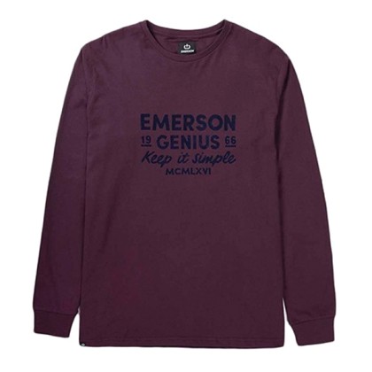 Emerson Men’s L/S Tee 192.EM31.21 Dusty Wine