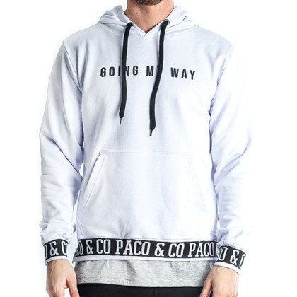 Paco & Co Men’s Graphic Hoodie 95318 White