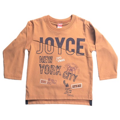 Joyce Boys Print L/S Tee 202244 Camel