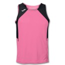 Joma T-Shirt Record II Pink-Black Sleeveless