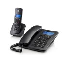 Motorola Ενσυρμάτο/Ασύρματο Τηλέφωνο C4201 Combo Μαύρο