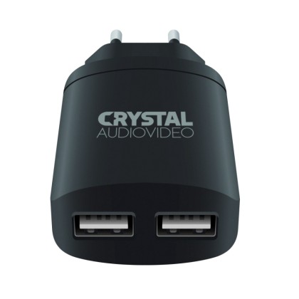 Crystal Audio Dual USB Wall Charger P2-2.4 5V/2.4A