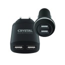 Crystal Audio Φορτιστής Αυτοκινήτου CP2-2.4 Charger's kit - 5V /