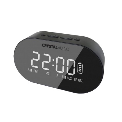 Crystal Audio Speaker Alarm Clock Radio BTC1K Black