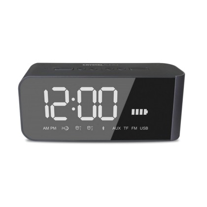Crystal Audio Speaker Alarm Clock Radio BTC2G Γκρι