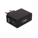 Osio Φορτιστής Ρεύματος OTU-385B 2xUSB και LED 5V Μαύρος