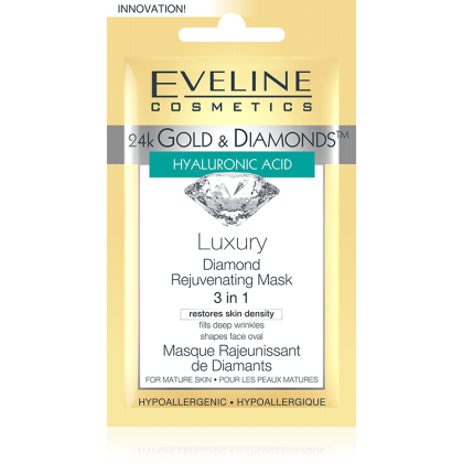Evelline Μάσκα αναδόμησης 24k Gold & Diamonds+Serum (KPE-24G