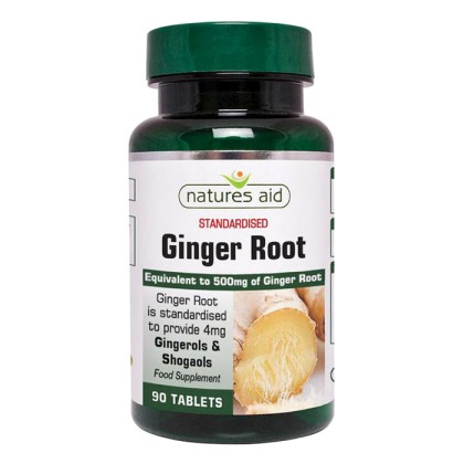 Ginger Root (Πιπερόριζα) 500mg 90 ταμπλέτες - Natures Aid / Αρθρ