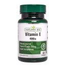 Vitamin E 400IU Natural 60 μαλακές κάψουλες - Natures Aid / Βιτα