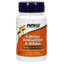 8 Billion Acidophilus & Bifidus 60 φυτοκάψουλες - Now / Ενζυ