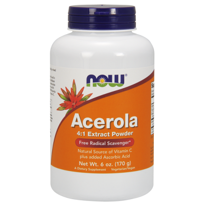 Acerola 4:1 Extract Powder 170γρ Σκόνη Ασερόλας - Now / Βιταμίνε