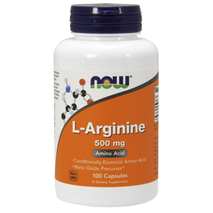 L-arginine 500mg 100 κάψουλες Αργινίνη - Now / Αμινοξέα Χάπια