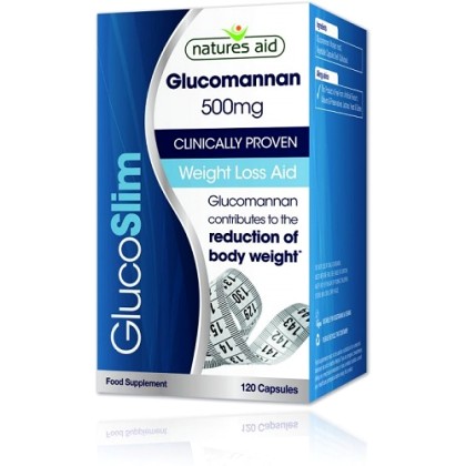 Glucoslim Glucomannan 500mg 120 κάψουλες Natures Aid / Λιποδιαλύ