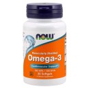 Omega-3, Molecularly Distilled 30 Softgels - Now Foods / Ωμέγα 3