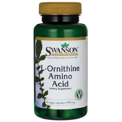 L-Ornithine Amino Acid 500mg 60 vcaps - Swanson / Ορνιθίνη - Αμι