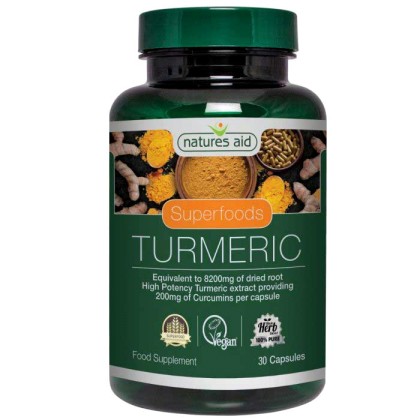 Turmeric 8200MG (Whole plant - High Potency) 30 caps - Natures A