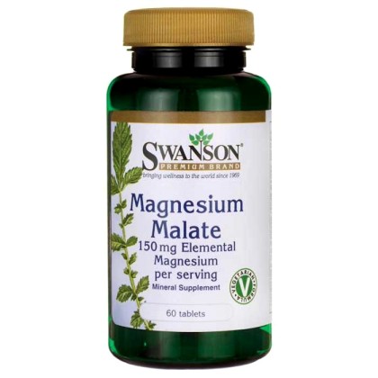 Magnesium Malate 150mg (στοιχειακό μαγνήσιο) 60 tablets - Swanso