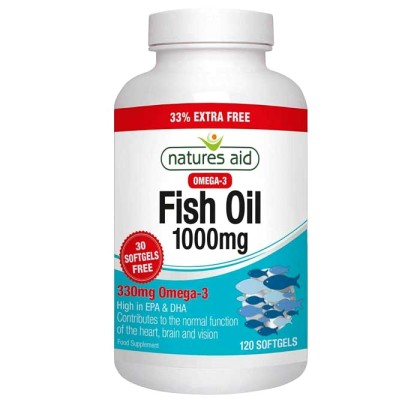 Fish Oil 1000 mg 120 softgels Natures Aid / Ωμέγα 3 λιπαρά