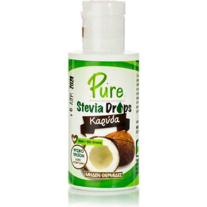 Stevia Drops 50ml - Pure - Καρύδα