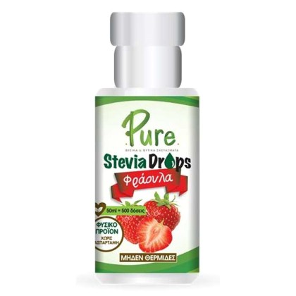 Stevia Drops 50ml - Pure - Φράουλα