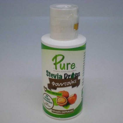 Stevia Drops 50ml - Pure - Φουντούκι