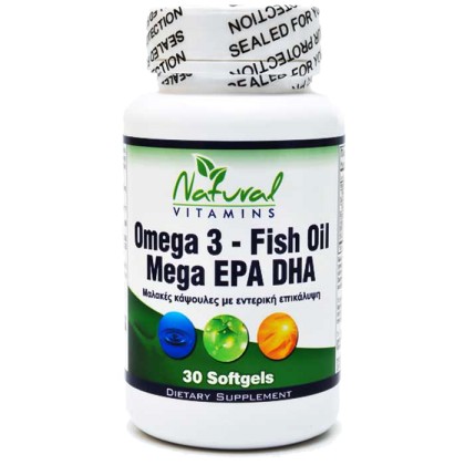 Omega 3 - Enteric Coated Fish Oil 1,000mg 700mg EPA/DHA 30 caps 