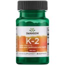 Vitamin K-2 Natural 100mcg 30 softgels - Swanson / Menaquinone-7