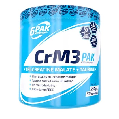 CrM3 Pak 250g - 6PAK Nutrition / Μηλική Κρεατίνη - Cherry Lemon 