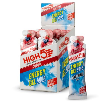 Energy Gel Aqua Caffeine 20 x 66gr - High5 - Μούρο (Berry)