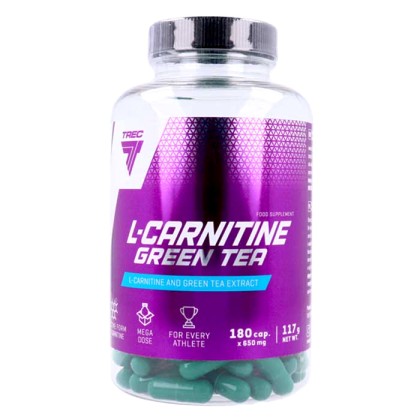 L-Carnitine + Green Tea 180 caps - Trec Nutrition / Λιποδιαλύτης
