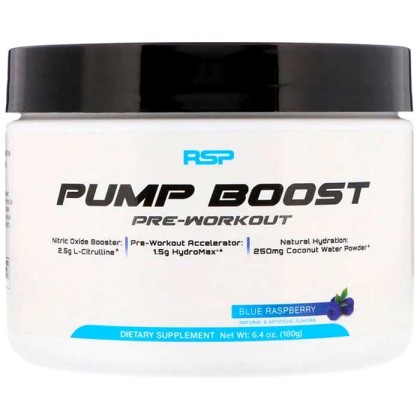 Pump Boost Pre-Workout 180g - RSP Nutrition - Blue Raspberry