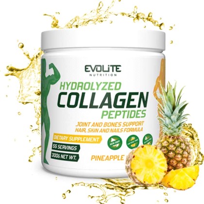 Hydrolyzed Collagen Peptides 300g - Evolite - Pineapple (Ανανάς)