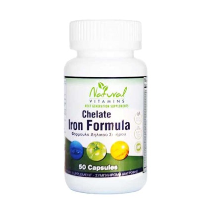Chelate Iron Formula 50 caps - Natural Vitamins