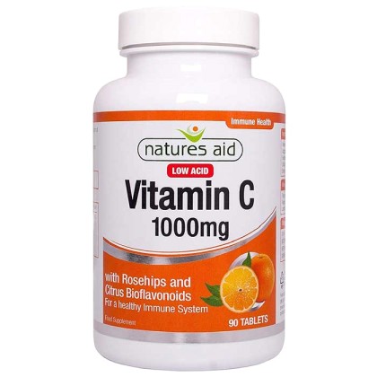 Vitamin C 1000 mg Low Acid 90 ταμπλέτες - Natures Aid