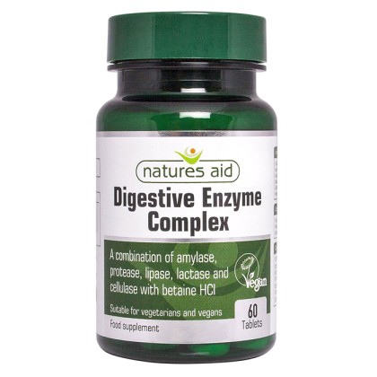 Digestive Enzyme Complex 60 ταμπλέτες - Natures Aid / Προβιοτικά