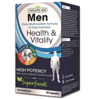 Men Multi Vitamins & Minerals 30 κάψουλες - Natures Aid / Πο