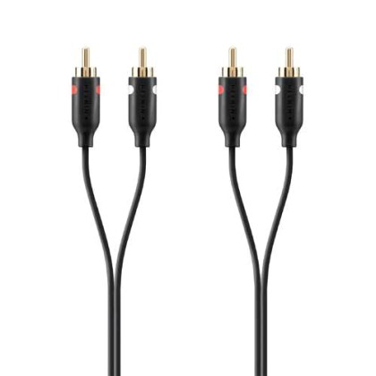 Belkin Cable Audio 2Xrca/2Xrca 1,0 m black Gold Plated  - Πληρωμ