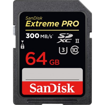 SanDisk Extreme PRO SDXC    64GB 300MB UHS-II  SDSDXPK-064G-GN4I