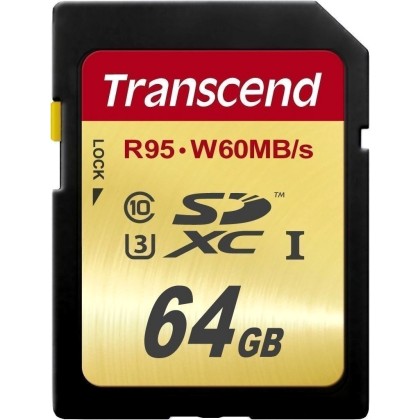 Transcend SDXC              64GB Class10 UHS-I U3 Ultimate  - Πλ
