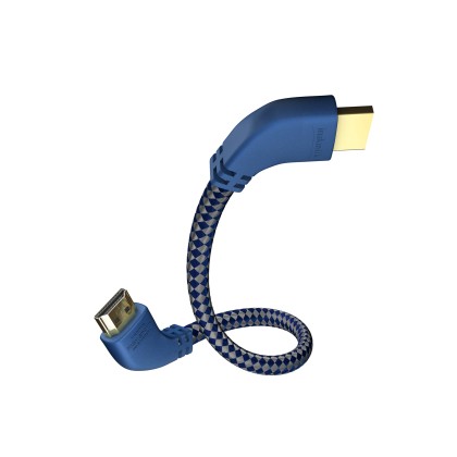 in-akustik Premium HDMI Cable w. Ethernet 90° Angled 5,0 m  - Πλ