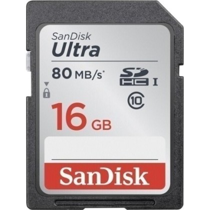 SanDisk Ultra SDHC UHS-I    16GB 80MB/s Cl. 10 SDSDUNC-016G-GN6I