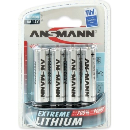 1x4 Ansmann Extreme Lithium Mignon AA LR 6  - Πληρωμή και σε 3 έ
