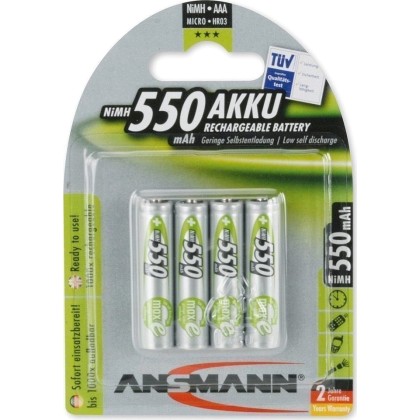 1x4 Ansmann maxE NiMH rech. bat. Micro AAA 550 mAh  - Πληρωμή κα