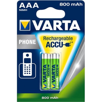 1x2 Varta Professional Accu NiMH 800 mAh AAA Phone Power  - Πληρ